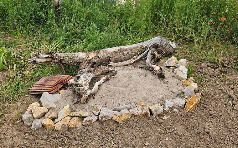 Sandbeet, ein wichtiges Element im Naturgarten